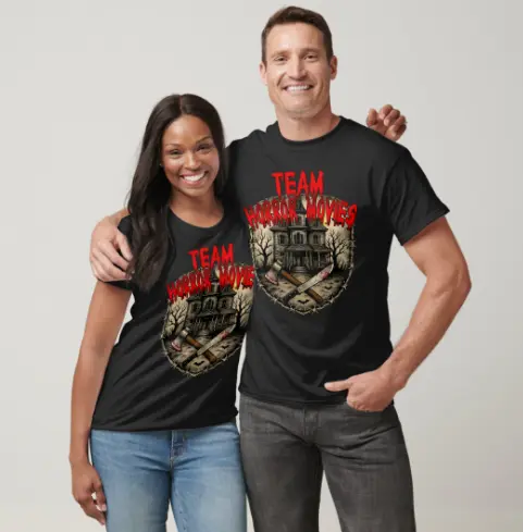 Mockup t-shirt Team Horror Movies