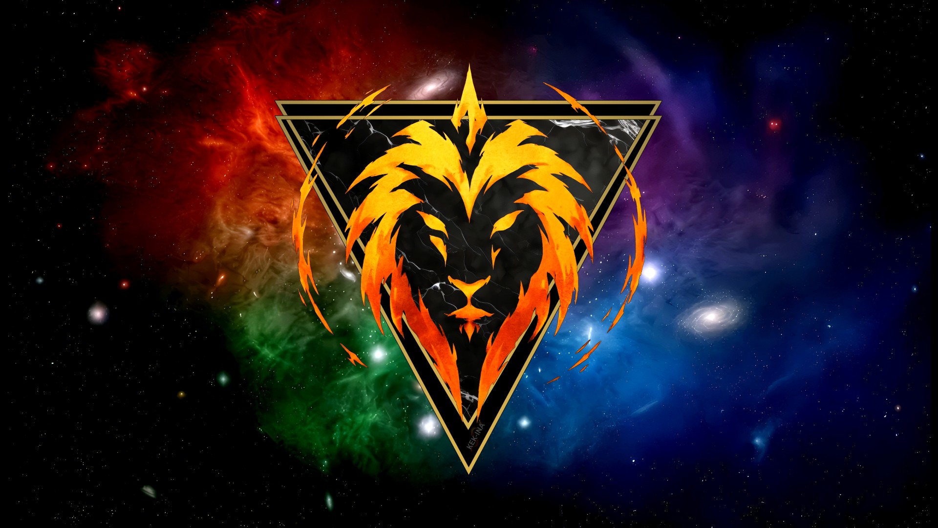 Wallpaper Lion paysage