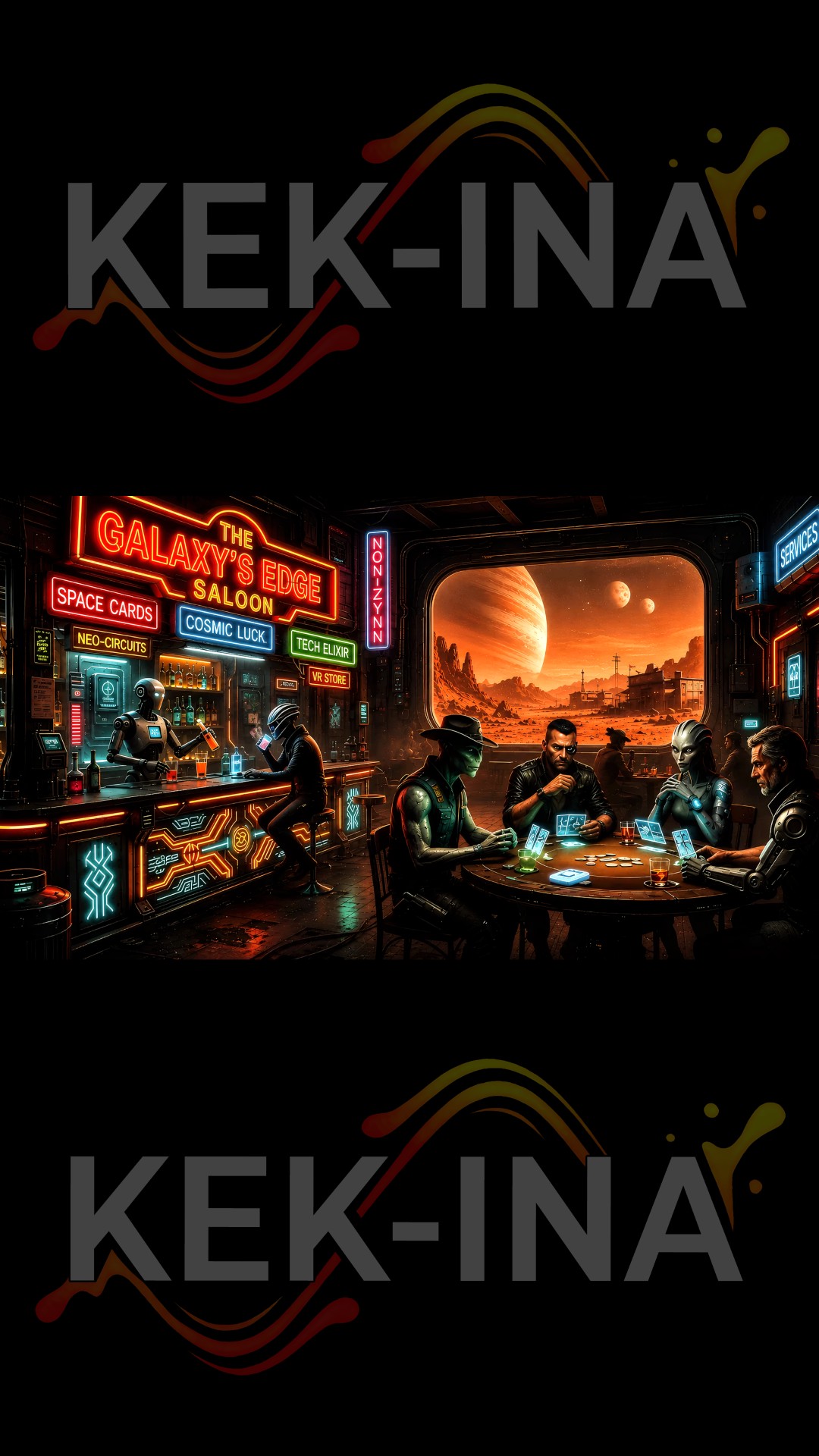 Wallpaper Saloon cyberpunk portrait